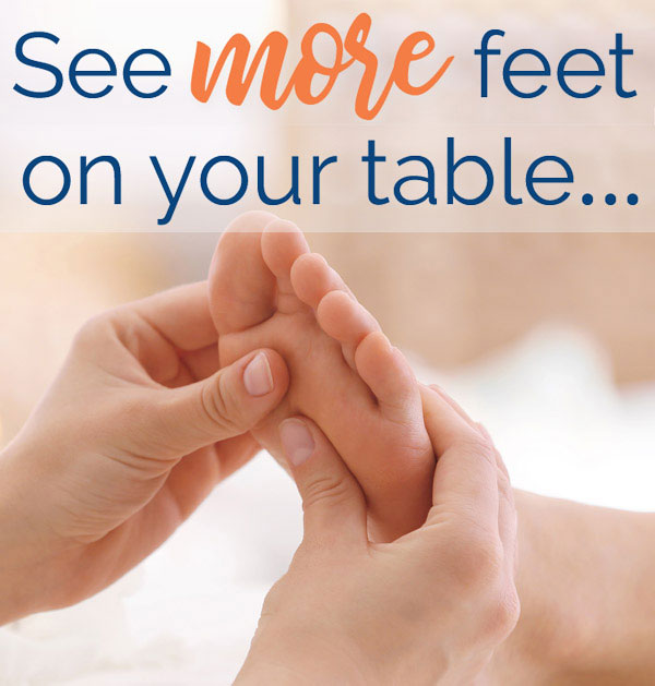 more feet on reflexology table