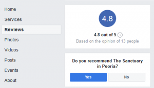 fb reviews tab