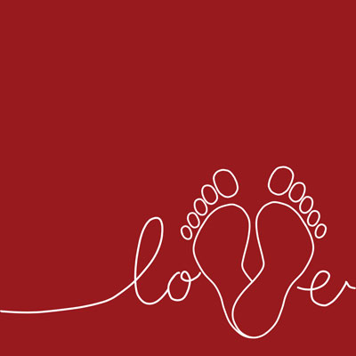 love feet valentines day social graphic