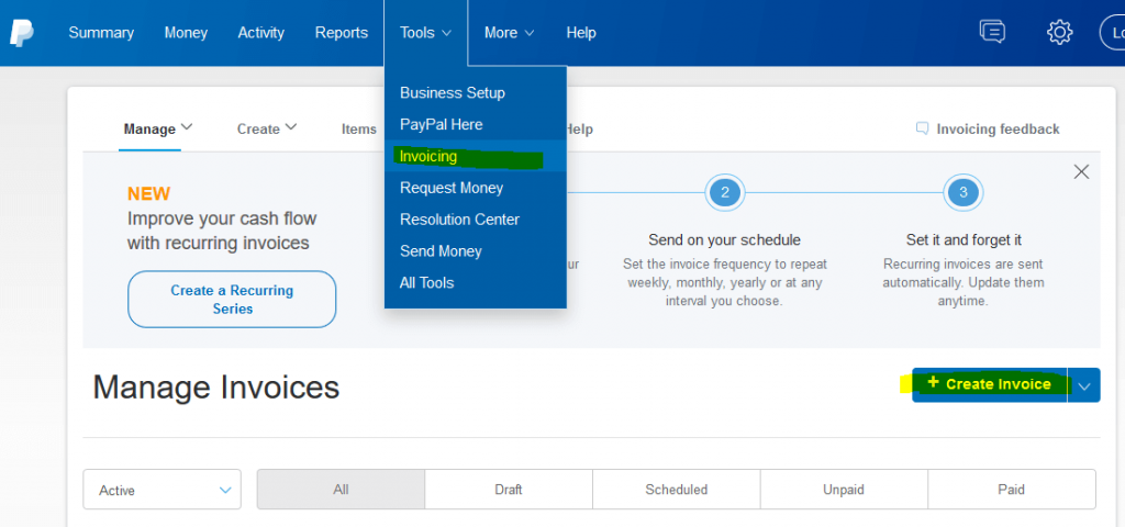 paypal invoice