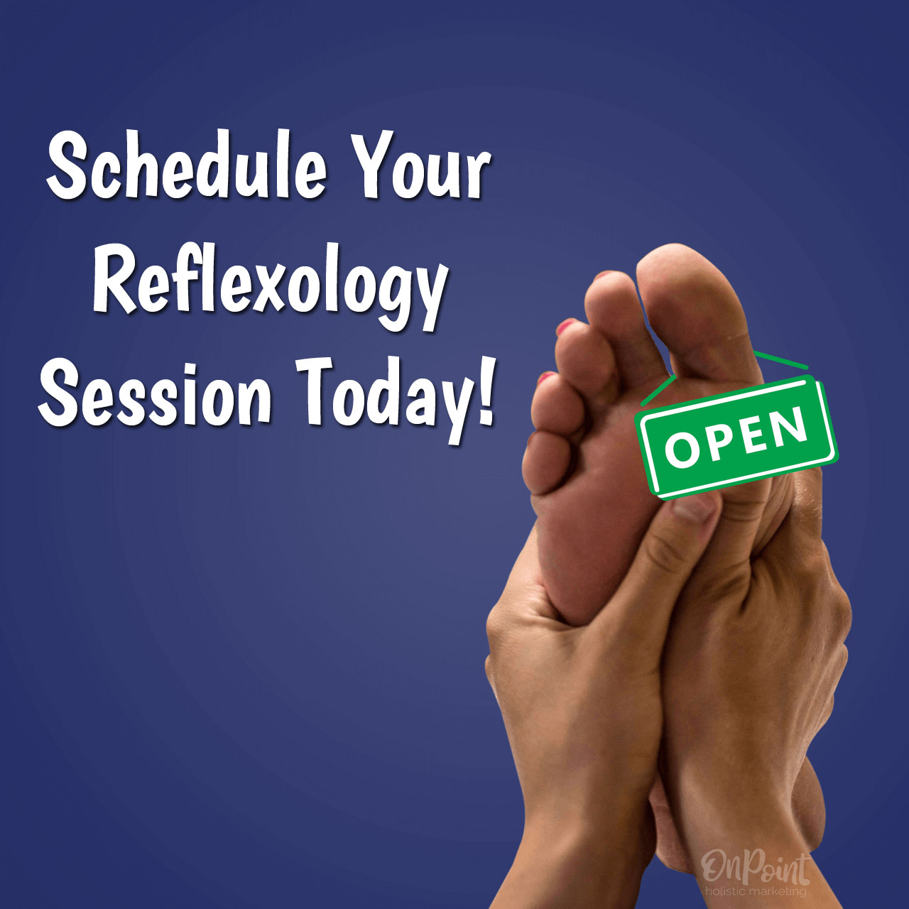 reopen reflexology graphic sign