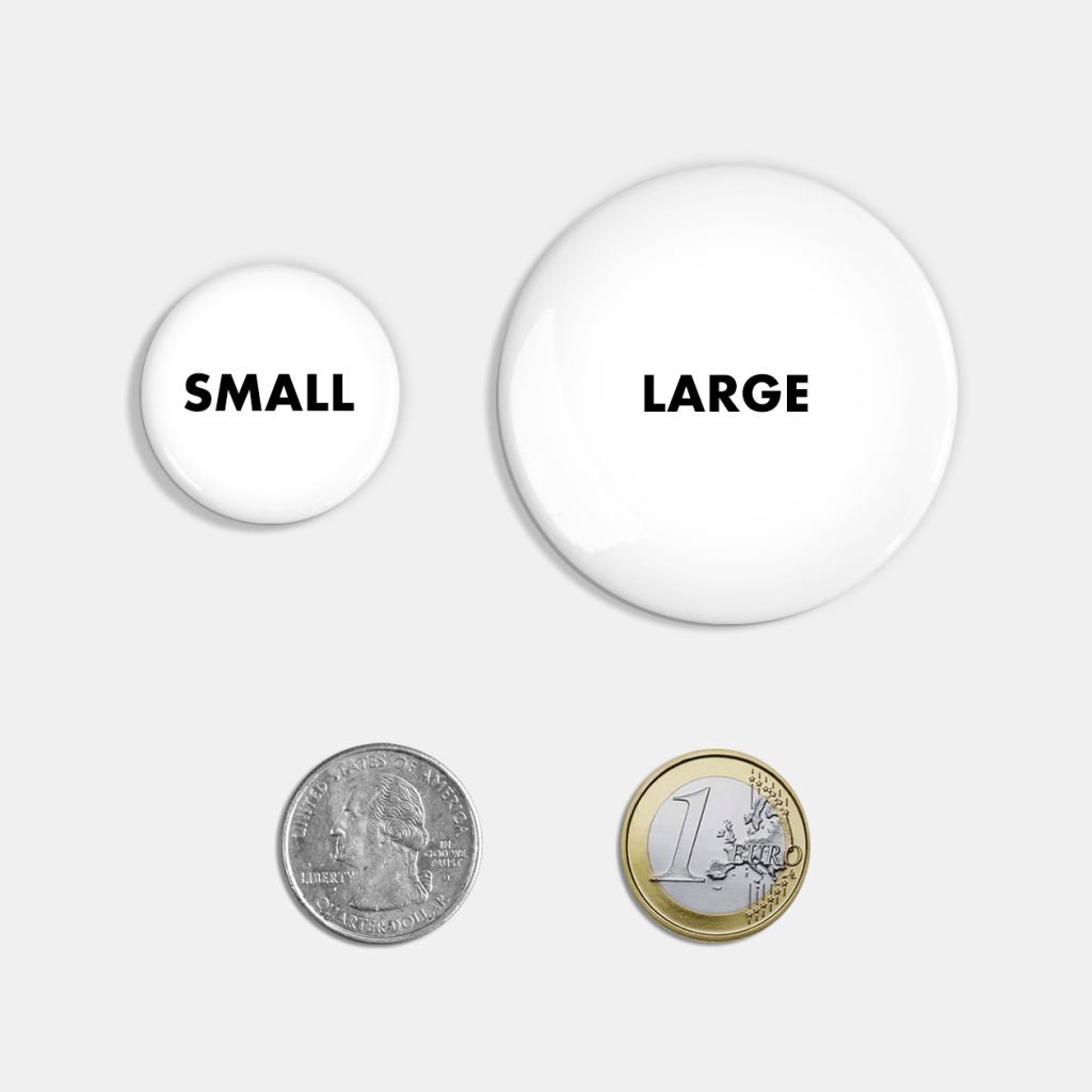 button sizes teepublic