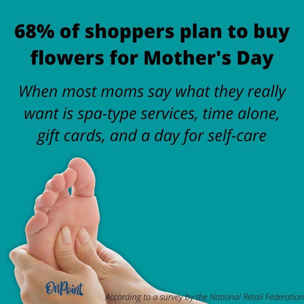 shoppers to by moms flowers but that's not what moms want